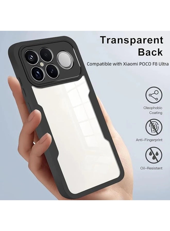 Case Compatible with Xiaomi POCO F8 Ultra 360° Full Body Protection Military-Grade Shockproof TPU Clear Phone Cover with Screen Protector for POCO F8 Ultra - Image 5